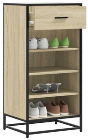 Παπουτσοθήκη Sonoma Δρυς 48x38x97,5 εκ. Επεξεργασμένο Ξύλο - Καφέ