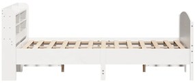 vidaXL Σκελετός Κρεβ. Χωρίς Στρώμα Λευκό 160x200 εκ Μασίφ Πεύκο