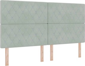 vidaXL Κεφαλάρι Ανοιχτό γκρι 180 cm Βελούδο