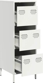 vidaXL Ντουλάπι Λευκό 39x35x103,5 εκ. από Ατσάλι