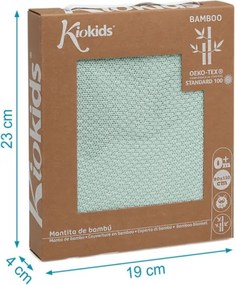 Κουβέρτα Αγκαλιάς Bamboo 80x110 Μέντα