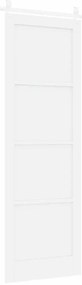 vidaXL Συρόμενη Πόρτα Λευκό 78 x 232 cm Μασίφ ξύλο πεύκου και χάλυβας