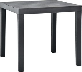 vidaXL Τραπέζι Κήπου Ανθρακί 78 x 78 x 72 εκ. Πλαστικό