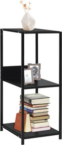 vidaXL Ραφιέρα Ίσια Μικρή Μαύρη 33,5x39,6x79,7 εκ. Επεξ. Ξύλο