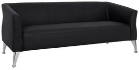 Sofa 3 seater Kiana  Black PU 180x75x71 cm