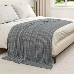 VidaXL Κουβέρτα Σκούρο Γκρι 200 x 150 cm 0,78 kg Μαλλί
