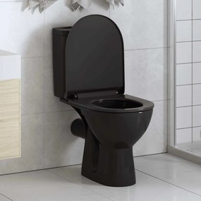 vidaXL Κάλυμμα Λεκάνης με Soft Close &amp; Quick Release Μαύρο