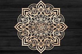 Intra απο ξύλο plywood 3mm-4mm πάχος Τρισδιάστατη Mandala Δίασταση 30x30 cm INTRAFABR-73584102