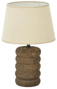 Επιτραπέζιο φωτιστικό Graike Inart Ε27 κεραμικό σε γκρι antique-μπεζ απόχρωση Φ26x37εκ 26x26x37 εκ.