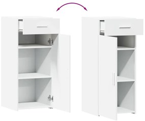 vidaXL Συρταριέρα Λευκή 40x42,5x93 εκ. από Επεξεργασμένο Ξύλο