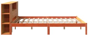 vidaXL Κρεβάτι Βιβλιοθήκη Χωρίς Στρώμα 180x200 εκ Μασίφ Ξύλο Πεύκου