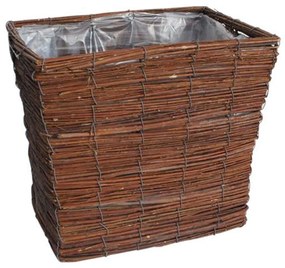 Καλάθι - Κασπώ Ιτιά 00.06.61420 Με Νάιλον 36x36x31cm Natural Wood