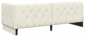 vidaXL Κρεβάτι Γωνίας Κρεμ 80 x 200 cm Βελούδο