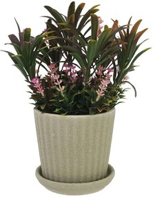 Τεχνητό Φυτό Σε Κασπώ 00-00-18002-2 24cm Multi-Beige Marhome Ceramic