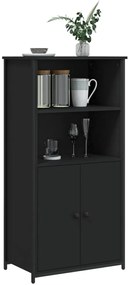 vidaXL Ντουλάπι Μαύρο 62x36x121,5 εκ. από Επεξεργασμένο Ξύλο