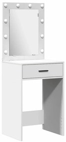vidaXL Τραπέζι περιποίησης με συρτάρι 2 pcs Λευκό 50 x 41 x 135 εκ