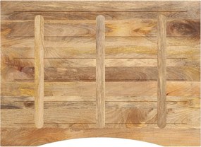 vidaXL Επιφάνεια Γραφείου Καμπύλη 100x80x2,5 εκ Μασίφ Ακατ. Μάνγκο