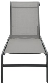 vidaXL Ξαπλώστρες 2 τεμ. από Textilene / Ατσάλι με Τραπέζι