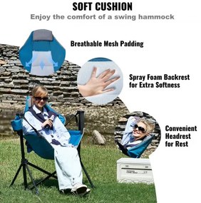 VEVOR Camping Chair Hammock Chair 300 lbs Load Capacity Hammock Folding Chair