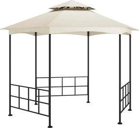 vidaXL Κιόσκι με Πλευρικά Τοιχώματα Κρεμ 3,1 x 2,7 μ.