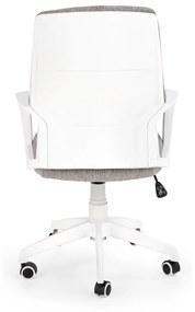 Καρέκλα γραφείου Houston 1092, Ανοιχτό γκρι, Άσπρο, 99x59x62cm, 14 kg, Με ρόδες, Με μπράτσα, Μηχανισμός καρέκλας: Κλίση | Epipla1.gr