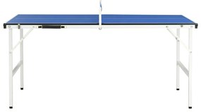 vidaXL Τραπέζι Ping Pong με Φιλέ Μπλε 152 x 76 x 66 εκ.