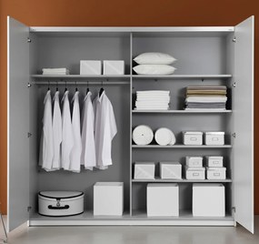 Ντουλάπα Συρόμενη Delta II-221 x 61 x 210 εκ.-Λευκό