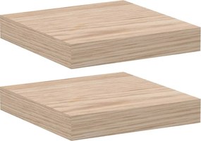 vidaXL Ράφια Τοίχου 2 τεμ. 23x23,5x4 εκ. Επεξεργασμένο Ξύλο