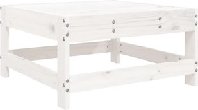 vidaXL Υποπόδιο Κήπου Λευκό από Μασίφ Ξύλο Πεύκου