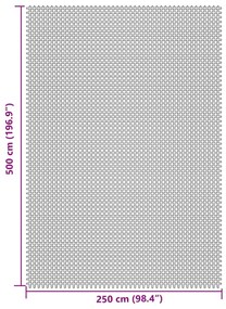 vidaXL Χαλί Σκηνής Κρεμ 5x2,5 μ.