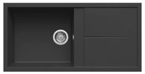 Νεροχύτης κουζίνας UNICO 480 Nero 40 ELLECI 100x50cm - LGU48040