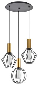 Φωτιστικό Οροφής Τρίφωτο Homelighting Adept Flex 77-8935 Gold