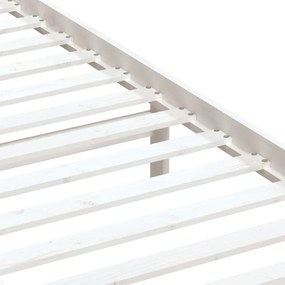 vidaXL Πλαίσιο Κρεβατιού Λευκό 90 x 190 εκ. Μασίφ Ξύλο Single