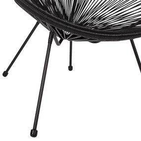 ΣΕΤ ΕΞΩΤΕΡΙΚΟΥ ΧΩΡΟΥ 3ΤΜΧ ACAPULCO HM21101 P.E.RATTAN-ΜΕΤΑΛΛΟ ΣΕ ΜΑΥΡΟ