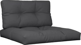 vidaXL Μαξιλάρια Παλέτας 2 τεμ. Μαύρα Υφασμάτινα