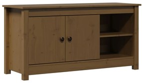 vidaXL Έπιπλο Τηλεόρασης Μελί Καφέ 103x36,5x52εκ από Μασίφ Ξύλο Πεύκου