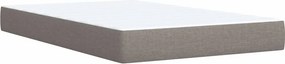 vidaXL Κρεβάτι Boxspring με Στρώμα Taupe 120x190 εκ. Υφασμάτινο