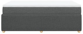 vidaXL Κρεβάτι Boxspring με Στρώμα Σκούρο Γκρι 120x200 εκ. Υφασμάτινο