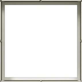 vidaXL Ζαρντινιέρα Λευκή 100x100x30 εκ. από Χάλυβα