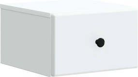 vidaXL Τοίχου Κρεμαστό Κομοδίνο Λευκό 34,5 x 33 x 20 εκ.
