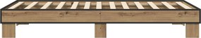 vidaXL Σκελετός Κρεβατιού Artisan Δρυς 80 x 200 cm Επεξεργασμένο Ξύλο