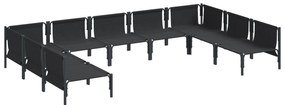 vidaXL Σετ Καναπέ Κήπου 9 pcs Ανθρακί Ατσάλι