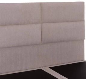 Επενδυμένο Κρεβάτι MILO Διπλό με Μπέζ Ύφασμα 160x200εκ. 160x202x136 εκ.