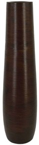 Βάζο Γραμμωτό 15-00-22509-75 Φ17x76cm Dark Brown Marhome Ceramic
