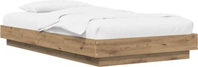 vidaXL Κρεβάτι δαπέδου Artisian Δρυς 80 x 210 cm Επεξεργασμένο Ξύλο