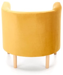 CLUBBY 2  leisure armchair mustard / natural DIOMMI V-PL-CLUBBY_2-FOT-MUSZTARDOWY