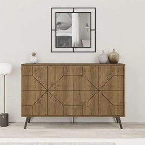 Μπουφές Dune Megapap χρώμα ανοιχτό καρυδί 123x35x77,4εκ.