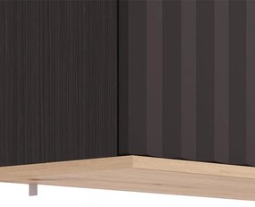 Κέντρο Ψυχαγωγίας - Σύνθεση Monaco Artisan Oak - Μαύρο Μάτ 218x40x200 εκ.