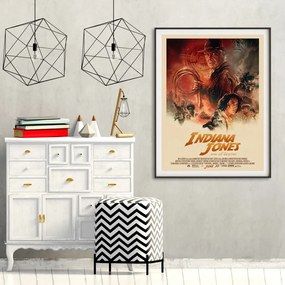 Πόστερ &amp; Κάδρο INDIANA JONES MV070 30x40cm Μαύρο Ξύλινο Κάδρο (με πόστερ)