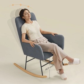 Κουνιστή Πολυθρόνα Μπουκλέ (89.5x67.5x106) Songmics LYY500GN01